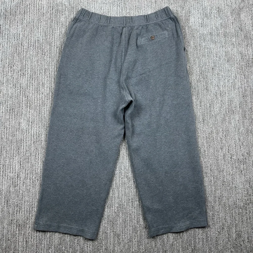 Tommy Bahama Pants Mens L Gray Cotton Sweatpants Baggy Wide Leg Elastic‎ Waist